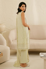 FOGGY DEWKIST-4PC CHIFFON EMBROIDERED SUIT