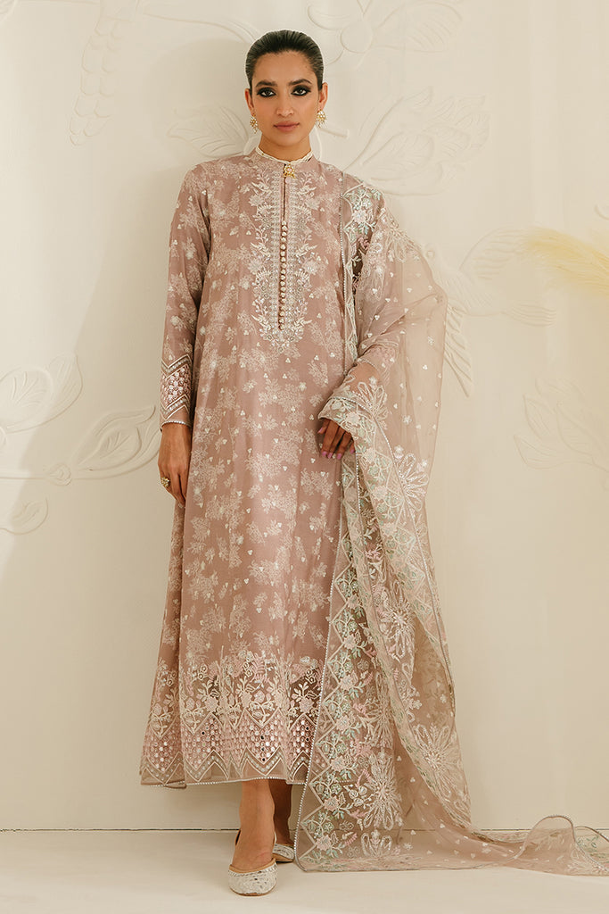SOVRAN PINK-3PC SILK EMBROIDERED SUIT