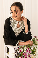 BLACK ONYX EMBROIDERED SHIRT