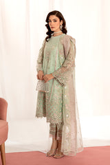 DASTOOR-3PC ORGANZA EMBROIDERED PRET