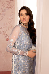 SCARLET BLUE-2PC EMBROIDERED LUXURY PRET