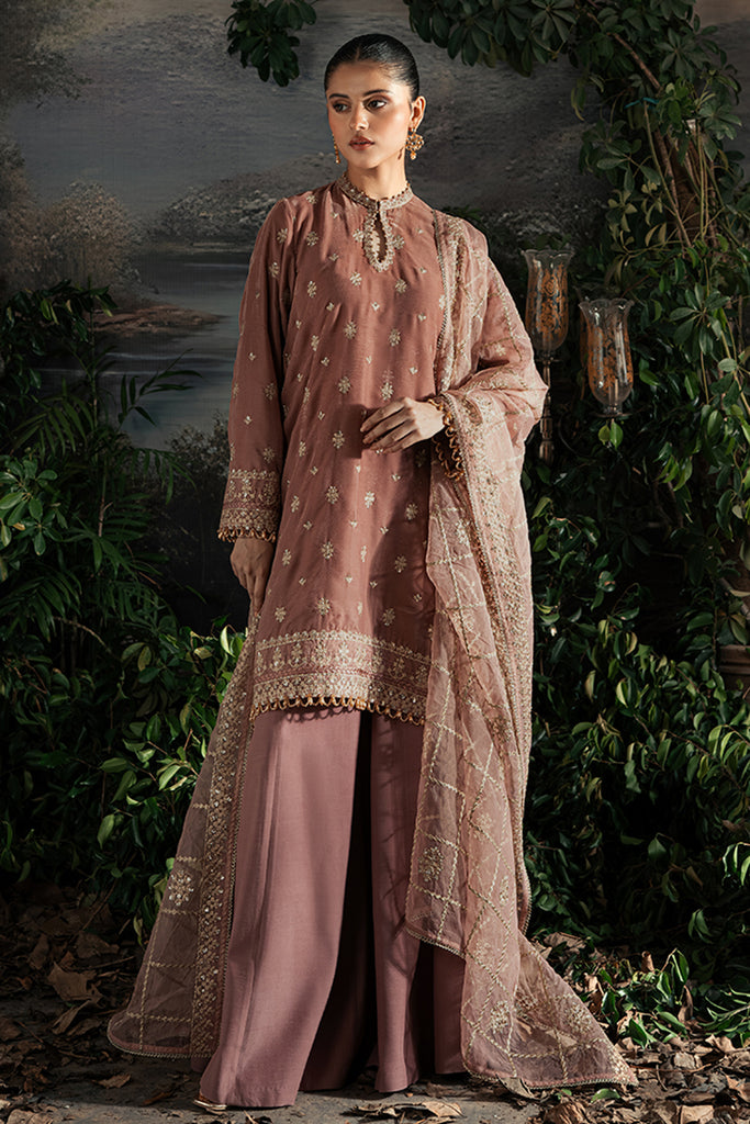 WHIMSICAL ZEST-3PC VELVET EMBROIDERED SUIT