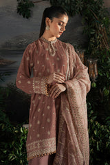 WHIMSICAL ZEST-3PC VELVET EMBROIDERED SUIT