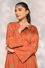 VIVID RUST-2PC LINEN SUIT