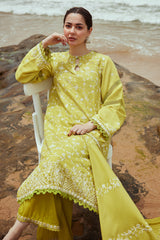OLIVE TWINE-3PC (SHIRT, DUPATTA & TROUSER)