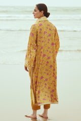 BLOOMING GOLD-3PC SATIN PRINTED SUIT