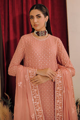 CAMEO BROWN-3PC (SHIRT, DUPATTA & TROUSER)
