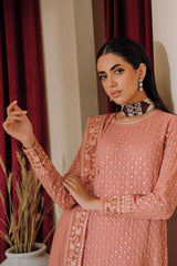 CAMEO BROWN-3PC (SHIRT, DUPATTA & TROUSER)