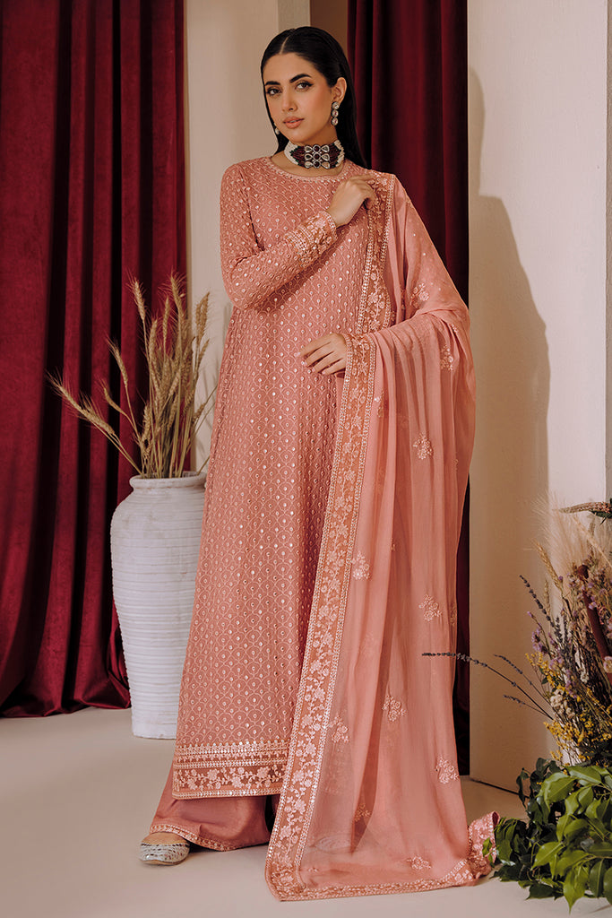 CAMEO BROWN-3PC (SHIRT, DUPATTA & TROUSER)