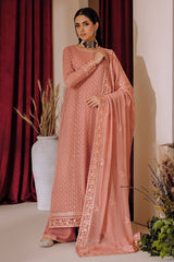 CAMEO BROWN-3PC (SHIRT, DUPATTA & TROUSER)
