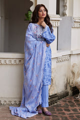 COSMIC SKY-3PC LINEN PRINTED SUIT