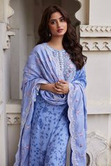 COSMIC SKY-3PC LINEN PRINTED SUIT