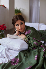 OLIVE MEADOW-3PC KHADDAR EMBROIDERED SUIT