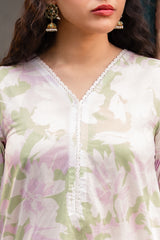 PISTACHIO PINK PRINTED LAWN SHIRT