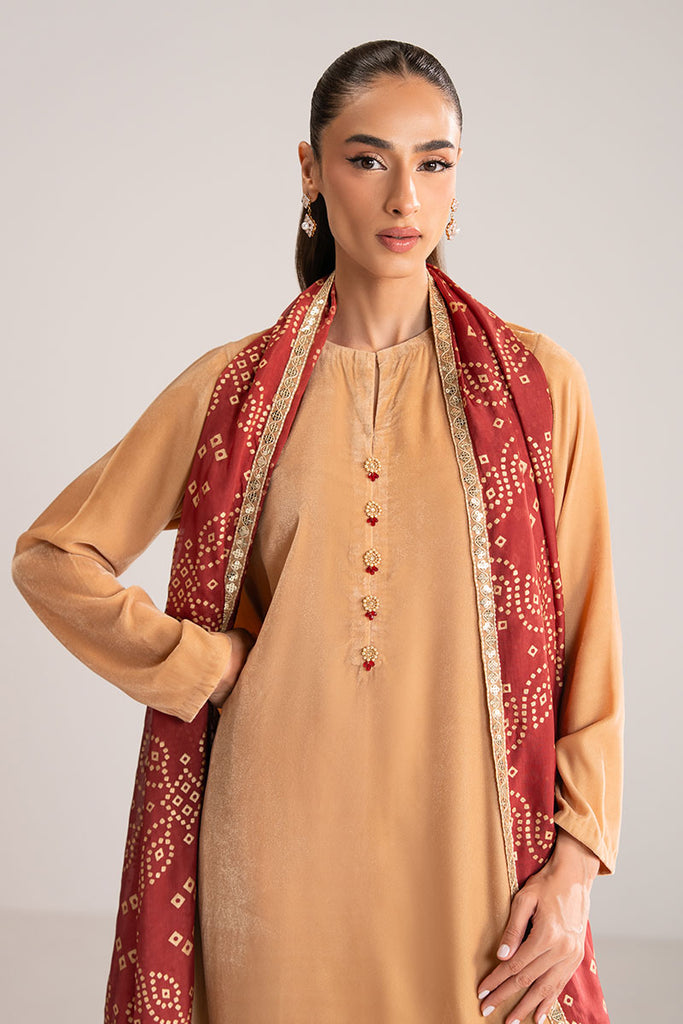 SAFFRON DUST-2PC (SHIRT & DUPATTA)