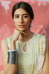DUSTY BLOOM STITCH 3PC: LAWN EMBROIDERED  SUIT