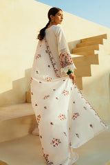 PASTEL PINK STITCH 3PC: LAWN EMBROIDERED  SUIT