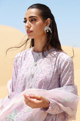 LAVENDER FOG-3 PIECE PRINTED LAWN SUIT