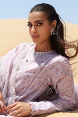 LAVENDER FOG-3 PIECE PRINTED LAWN SUIT