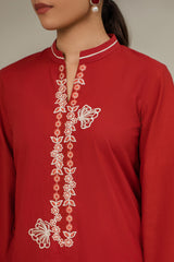 CINNABAR RED LAWN SHIRT