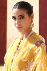 MAIZE OCHRE-3 PIECE EMBROIDERED LAWN SUIT