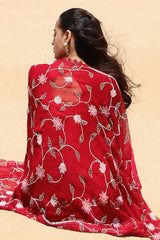 VERMILLION SCARLET-3 PIECE EMBROIDERED LAWN SUIT