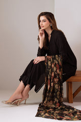 DARK ELEGANCE-2 PC (SHIRT & DUPATTA)