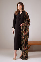 DARK ELEGANCE-2 PC (SHIRT & DUPATTA)