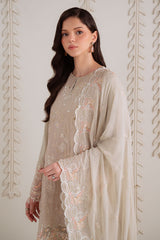 MEADOW MIST-3PC SILK EMBROIDERED SUIT