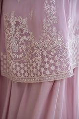IRIS LAVENDER-4PC CHIFFON EMBROIDERED SUIT