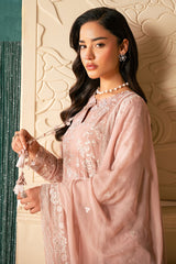 ROSY MIST-4 PIECE EMBROIDERED CHIFFON SUIT
