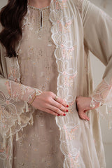 MEADOW MIST-3PC SILK EMBROIDERED SUIT