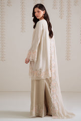 MEADOW MIST-3PC SILK EMBROIDERED SUIT