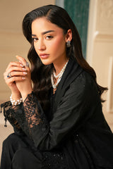 RAVEN HAZE-4 PIECE EMBROIDERED ORGANZA SUIT