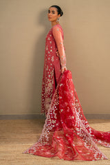 CRIMSON FIRE-3PC ORGANZA EMBROIDERED PRET