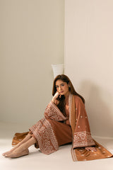 PEACH CARAMEL-2PC (SHIRT & DUPATTA)