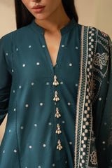MIDNIGHT BLOOM-3 PIECE EMBROIDERED LAWN SUIT