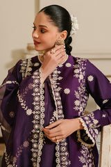 PLUM GRAIN-3 PIECE EMBROIDERED LAWN SUIT