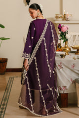 PLUM GRAIN-3 PIECE EMBROIDERED LAWN SUIT