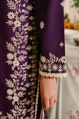 PLUM GRAIN-3 PIECE EMBROIDERED LAWN SUIT