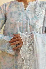 VIOLA PEARL STITCH 3PC: LAWN EMBROIDERED  SUIT
