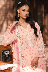 PEACH GLAM-3 PIECE EMBROIDERED LAWN SUIT