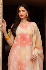 PEACH BLUSH-3 PIECE LAWN PRINTED SUIT