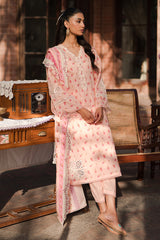 PEACH GLAM-3 PIECE EMBROIDERED LAWN SUIT