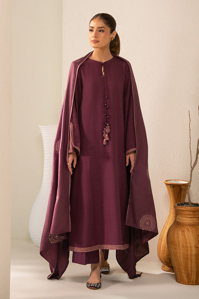 PLUM BERRY-2PC (SHIRT & DUPPATA)