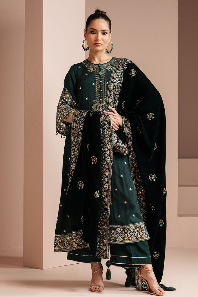 EMERALD GRACE-3 PIECE EMBROIDERED ORGANZA SUIT EMERALD GRACE-3 PIECE EMBROIDERED ORGANZA SUIT
