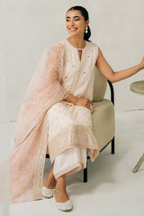 PINK HUE-4 PIECE EMBROIDERED CHIFFON SUIT