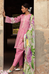 CORAL FLORET-3 PIECE LAWN PRINTED SUIT