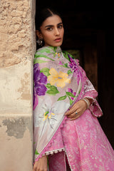 CORAL FLORET-3 PIECE LAWN PRINTED SUIT