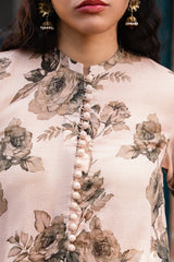 BUFF BISQUE PRINTED LAWN SHIRT